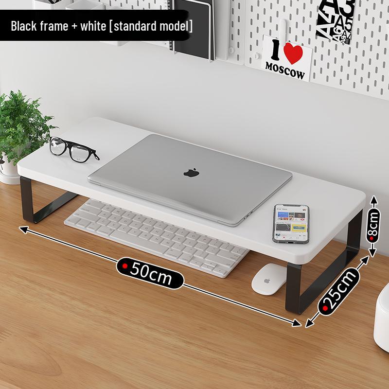 Wooden Desktop Monitor Riser with Storage Tray