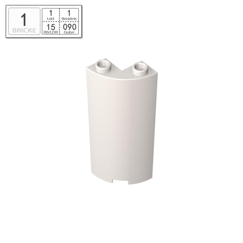 

Curved Wall Panel 2x2x5 Building Block Compatible with LEGO - BRICKE 30987 MOC Accessory Single Unit