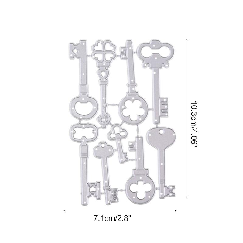 Key Shape Cutting Dies Scrapbooking Templates Carbon Steel Die Cut Templates for Card Making Packaging