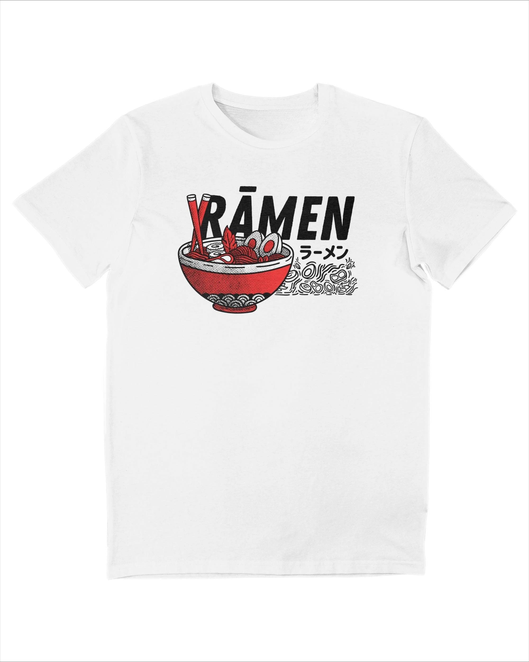 

2025 Ramen Graphic Printing Summer Luxury Brand Cotton Men s and Women s T-Shirts Short Sleeves Street Trend Fashion Unisex Tees S