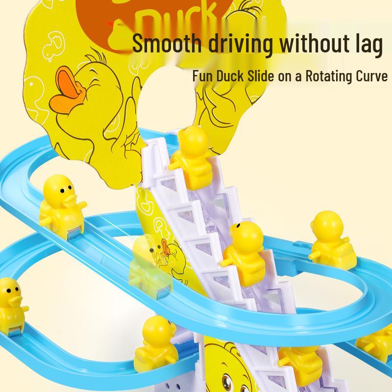 Electric Little Yellow Duck Climbing Stairs Educational Toy for Children