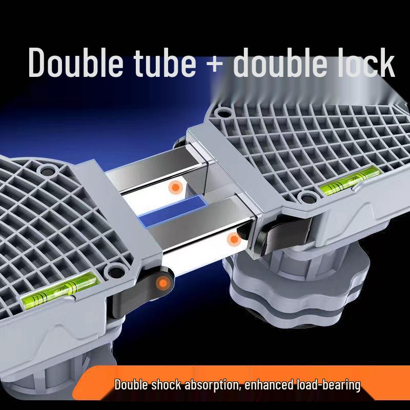 Adjustable Appliance Base Stand: Mobile, Ventilated, Moisture-Proof Refrigerator & Washer Rack