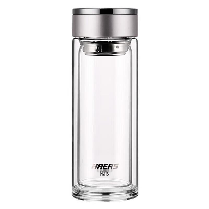 HAERS Double-Layer Glass Tea Infuser Bottle