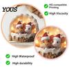 Indoor Outdoor Decorative Stickers Cute Mouse Wall Sticker, PVC Waterproof Decal, Winter Santa Hat Durable Weatherproof Graphics Art Decor,