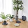 Round Movable Flower Pot Tray with Hidden Wheels and Breathable Bottom for Silent Plant Care