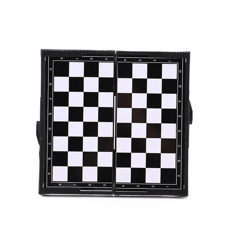 Mini Magnetic Chess Kit Folding Chessboard Board Game Portable Kid Education Plaything Outdoor Strategy