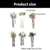 6 Stück elegante weiße künstliche Blumenstuhldekorationen, Bänke, Kirchenbänke, Blumen mit Bändern für Hochzeitsgang, Party-Versorgung