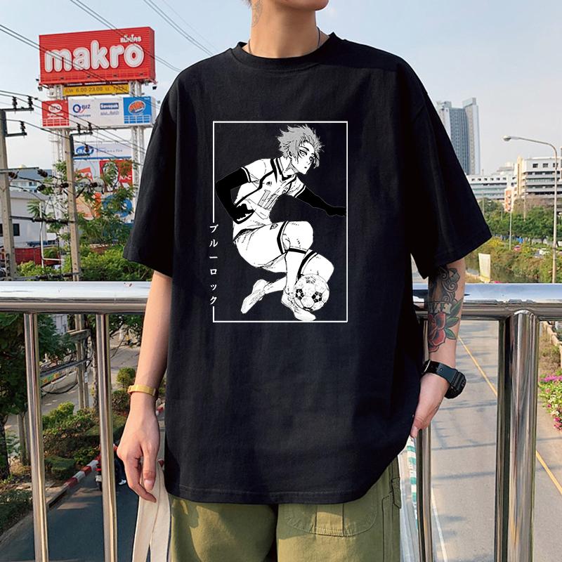 BLUE LOCK Seishiro Nagi Tshirts for Women Men Anime Manga Printed Korean Style Fashion Top Tees Short Sleeve T Shirts