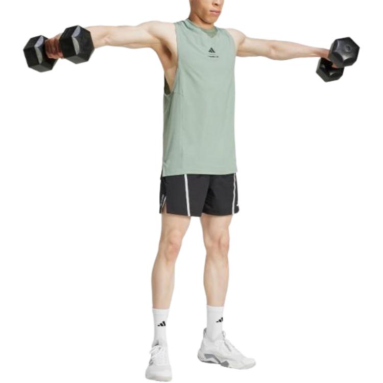 adidas Canottiera LES MILLS Uomo Verde JJ1437