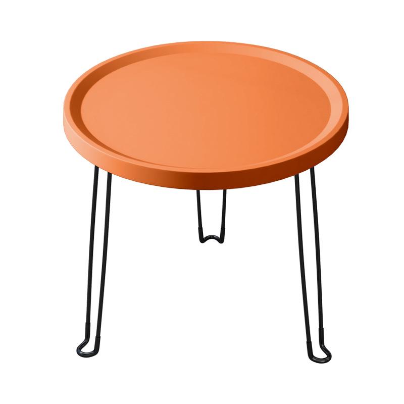 Foldable Sofa Side Table - Small Round Living Room or Bedroom Coffee Table