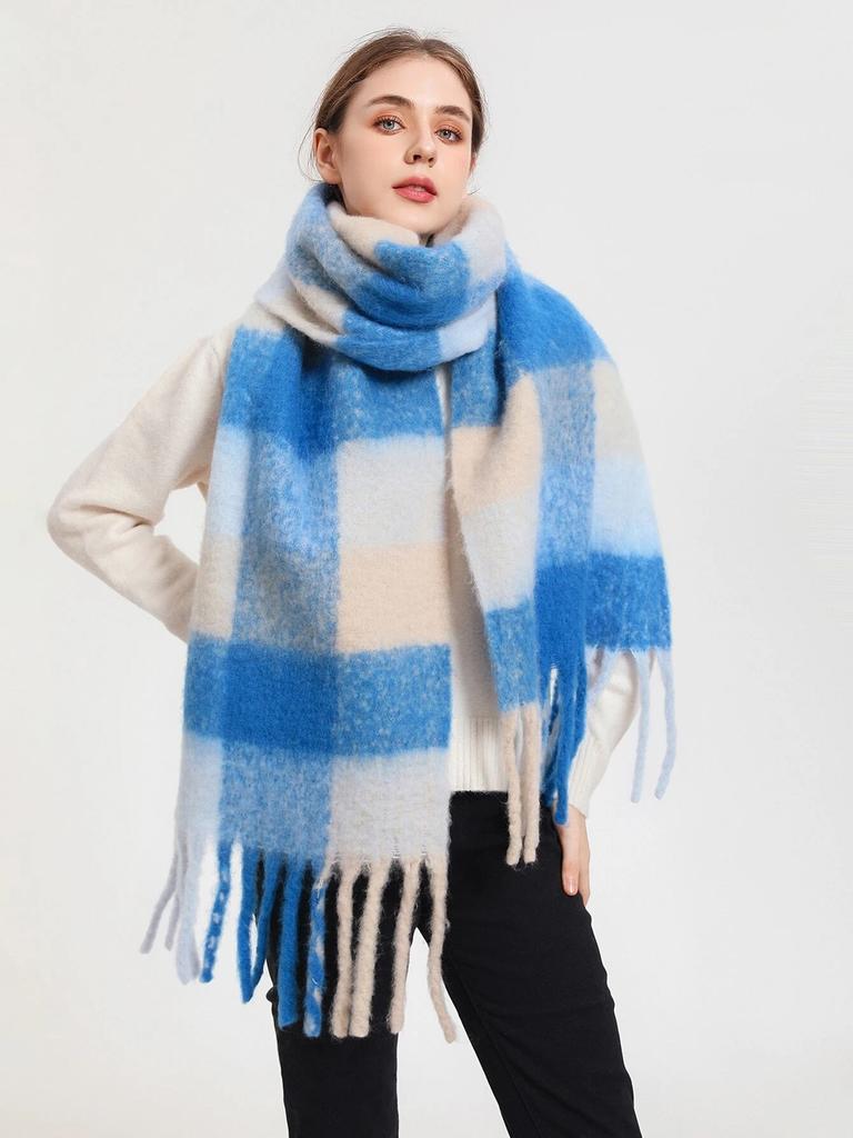 NY Luksus Vinter Tykk Varm Skjerf Dame Kasjmir Sjal og Wraps Pashmina Halsduk Bufanda Dame Lang Dusk Echarpe