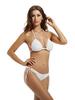 Women's Halter Sleeveless Triangle Bikini Set Solid Color Loose Fit Beach Swimwear Sexy Two Piece Bathing Suit