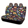 Mexican Ethnic Floral Patterns Themed Car Seat Cover Set For Most Cars, Fashion Novelty Car Seat Protector Covers Full Set, Ca