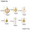 CARLIDANA Custom Jewelry Heart-shaped Tassel Stainless Steel Pearl Charms Set Creative Personality Chain Necklace for Women