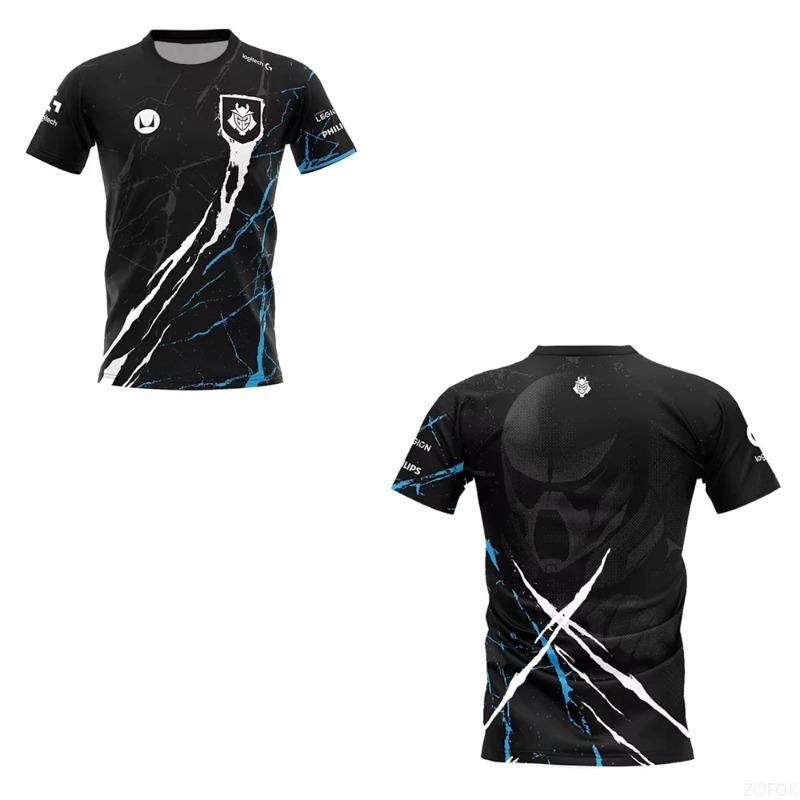 Tricou Nou de Vară G2 Sports Esports Joc Echipă Națională Uniformă Tricou Imprimat 3D Gât Rotund Respirabil Sport Topuri Supradimensionate