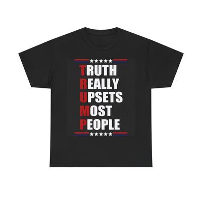 Trump T-Shirt 2024 Amerikanisch USA Unisex Schweres Baumwoll-T-Shirt MAGA Präsident