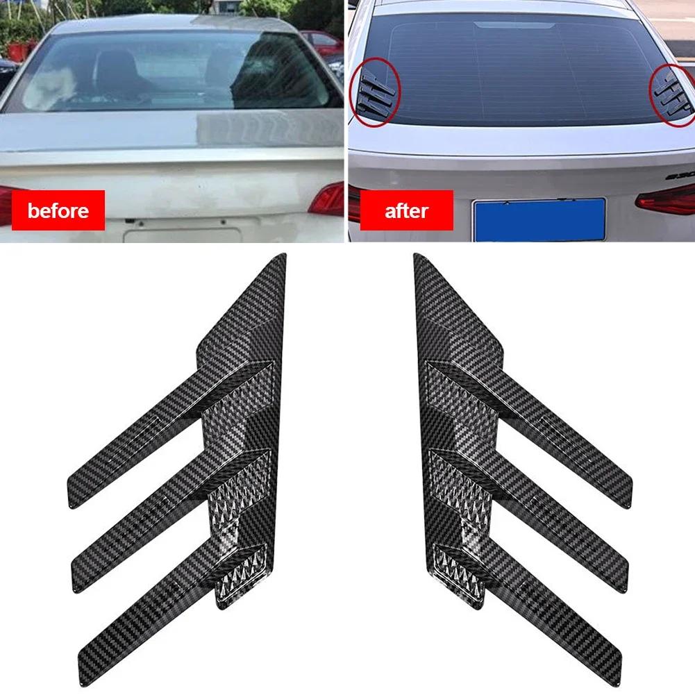 Adesivo Decorativo per Lunotto Posteriore Auto Accessorio Spoiler Laterale Splitter Finitura Lamella Triangolare Parasole per Finestrino Lunotto per Auto