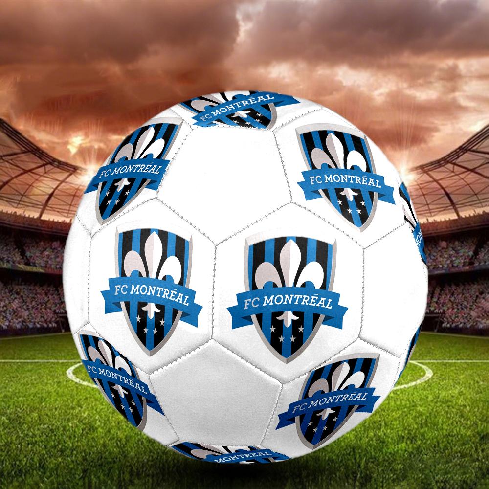 Pallone da Calcio CF Montreal taglia 5, colorato, adatto a tutte le età, cucito a macchina, materiale PVC, qualità da competizione, durevole e ad alto rimbalzo