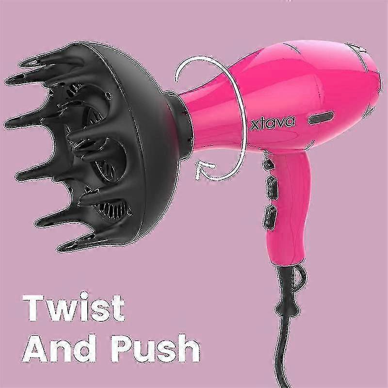 Hair dryer diffuser, 1.8 inches in diameter, reduce frizz and increase hair volume