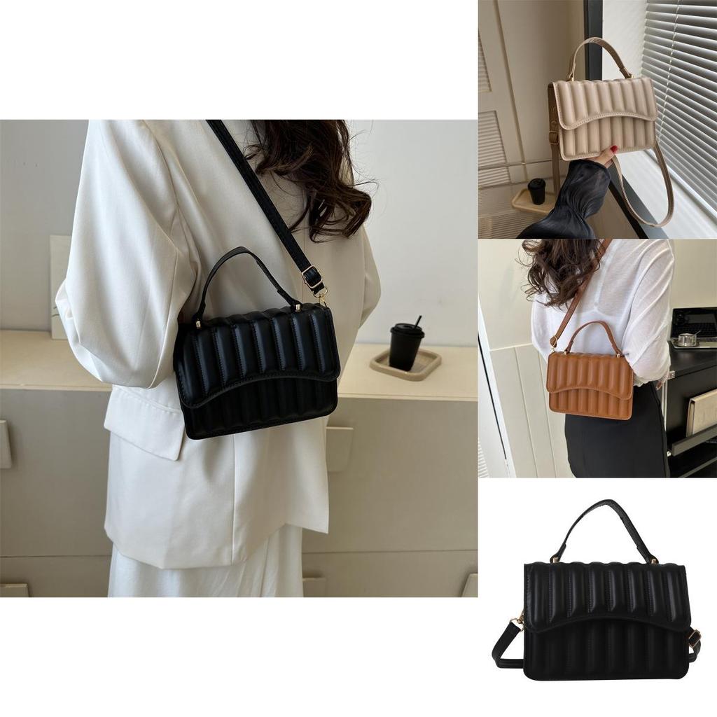 Fashionable Simple Crossbody Bag For Women In Black White Brown And Khaki Colors