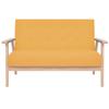 Vidaxl 2 Osobowa Sofa Tapicerowana, Żółta