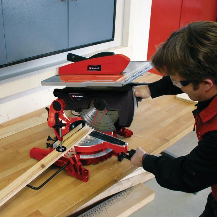 Einhell Scie À Onglet Avec Table TC-MS 3017 T (2000 W, 40 Dents, Hauteur De Coupe: 50mm, Dimensions De La Table: 466x400mm)
