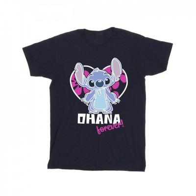 Mens Lilo And Stitch Ohana Forever Heart T-Shirt