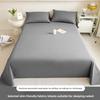 Thick Brushed Striped Bed Sheet Minimalist Solid Student Dormitory Single/Double 3Pcs Set