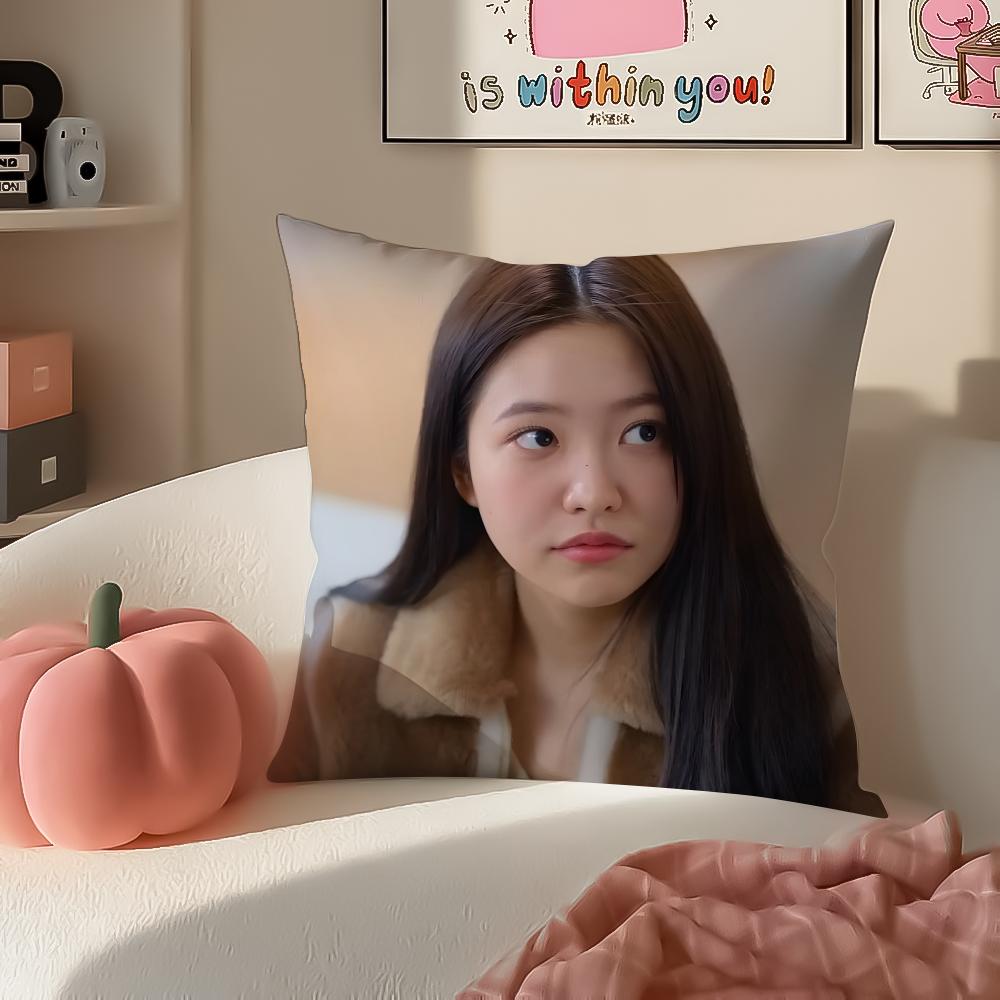 CCheongdamdong High SSchool Cushion Cover Pillowcase Short Plush Invisible zipper Room Sofa Cushion Cover
