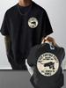 Men's 180g100% Cotton T-Shirt - Black Printed Short Sleeve Black Panther Party O