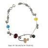 Punk Aesthetic Bead Chain Necklace Colorful Clavicle Chain Fashion Collarbone Necklace  Women