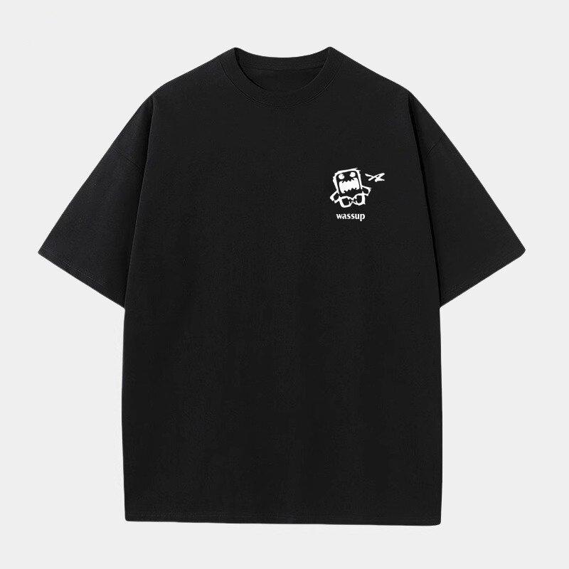 2026 Summer Pure Cotton American Trend Personalized Pattern Printed Loose-Tee for Men and Women As A Couple