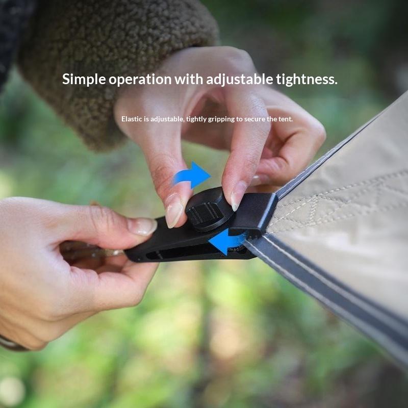 5 Set Outdoor Tent Clip Windproof Fixing Clips Camping Heavy-Duty Tent Guy Line Hooks Tarpaulin Rope Fasteners For Tarps Awnings
