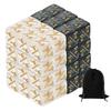 Uxcell 48-Piece Magic Dice Counter Acrylic D6 Life Token Dice Set with Standard Card Game Accessory Pouch, White Marble and Black Marble