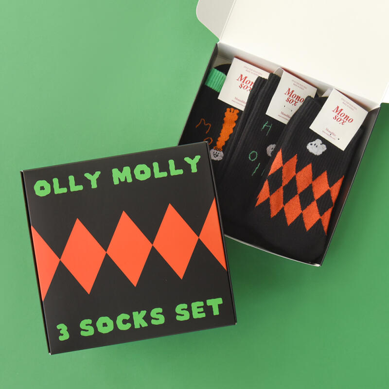 Monosocks 3-piece gift set - Ollimoli Black