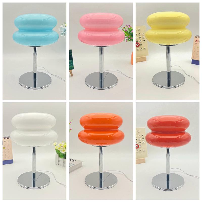 Heart Glass Table Lamp: Simple Living Room Decor & Ins Lollipop Projector
