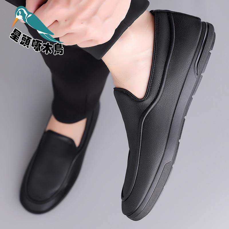 [Spot] First-layer Cowhide Goodyear Craft Casual Shoes Fashion List Lazy Leather Shoes