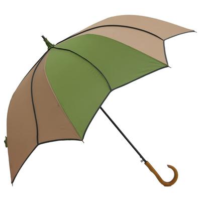 Large Flower Long Difficult To Get Piping X Light [Chinoiserie Modern] Umbrella, Women's, Motif, Umbrella, Deep, Wet, (Green Brown)