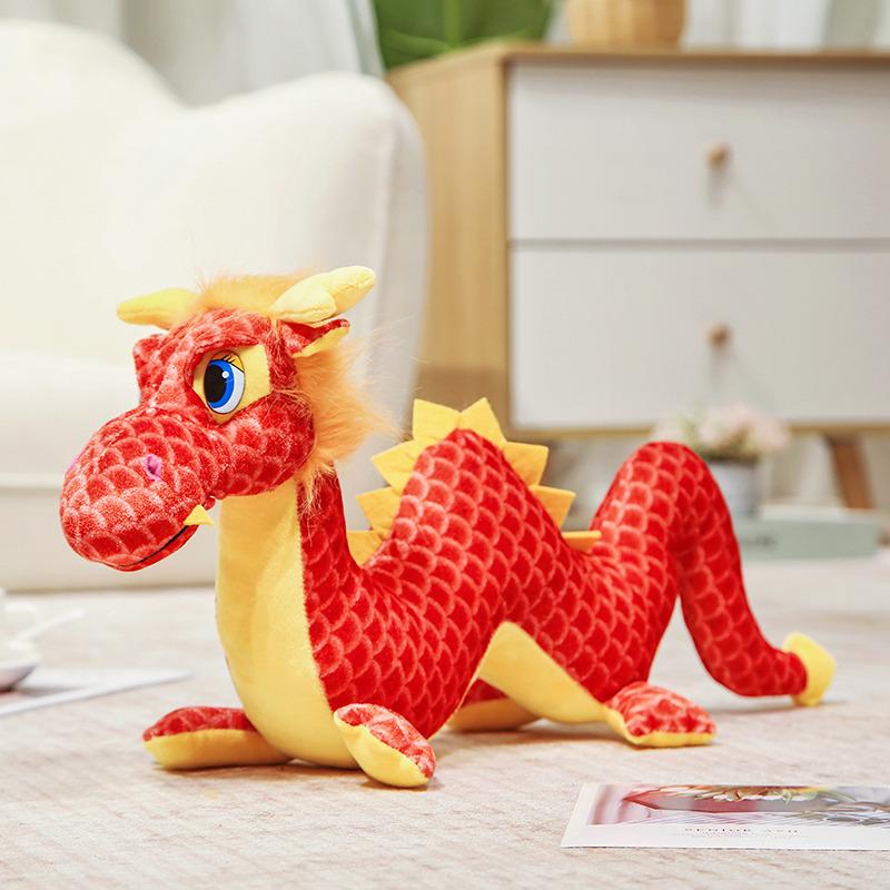 Simulated Chinese Dragon Doll Plush Toy Zodiac Dragon Doll Year Of The Dragon Mascot Children'S Soothing Ragdoll