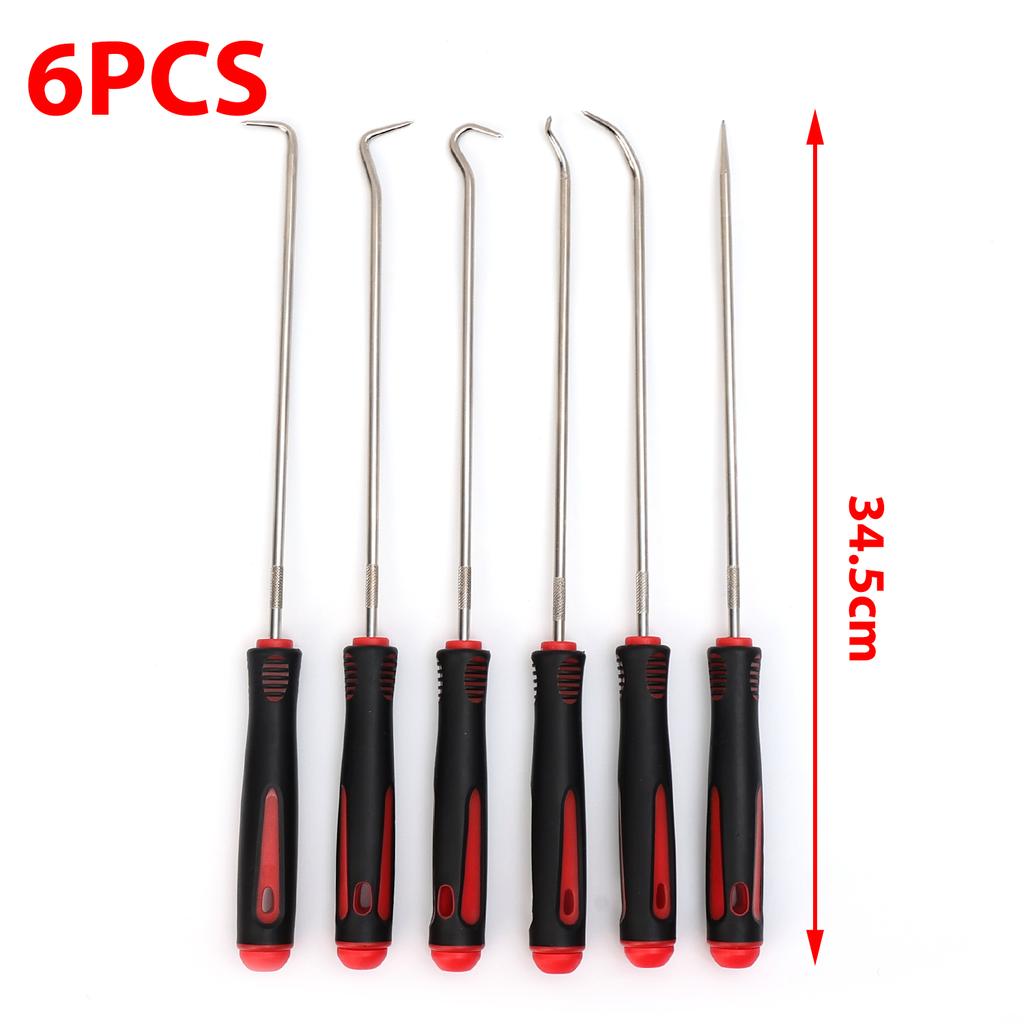 6pcs/set Car Auto Oil Seal Screwdrivers Set O-Ring Seal Gasket Puller Remover Pick Hooks Vehicle Disassembly Tools