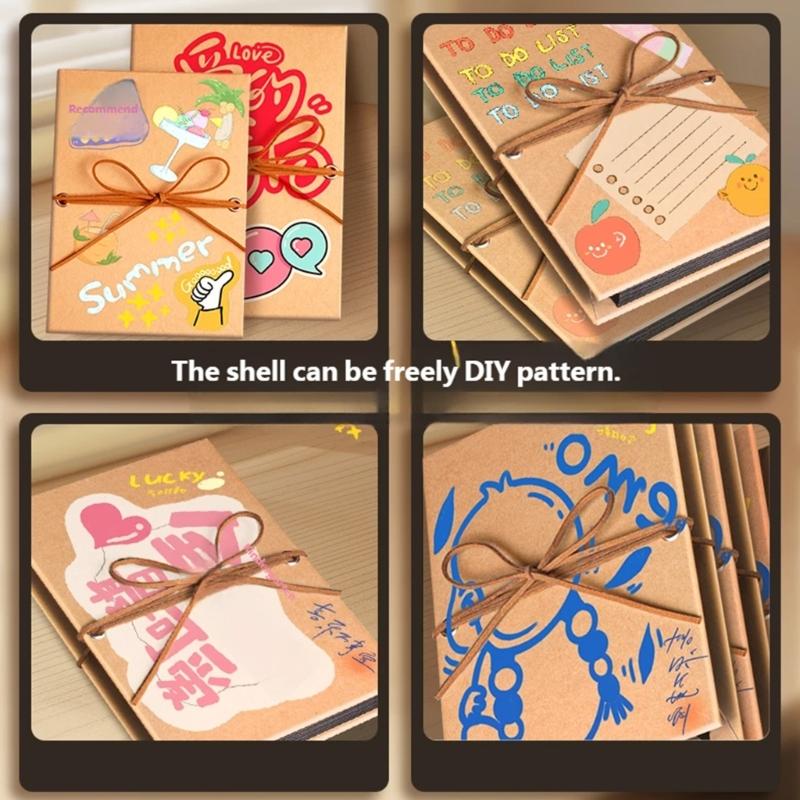 Memory Book For Wedding Anniversary Baby Travel Thick Page Stretchable Folding Hardcover Small Photo Album DIY Scrapbook