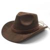 Tweed Hat, Suede Men'S And Women'S Couple Hats, Tweed Western Cowboy Top Hat