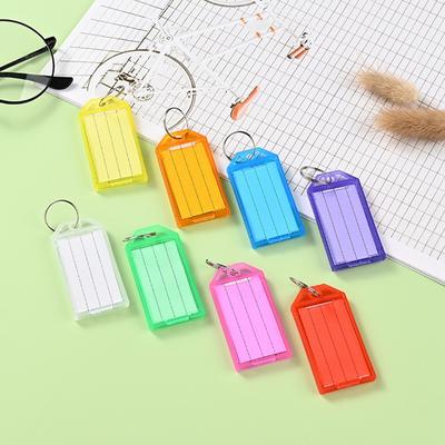 10-100PCS Assorted Multiple Colors Flap Key Tag Plastic Luggage Backpack ID Information Labels Double Sided Marking Keychain ZYF
