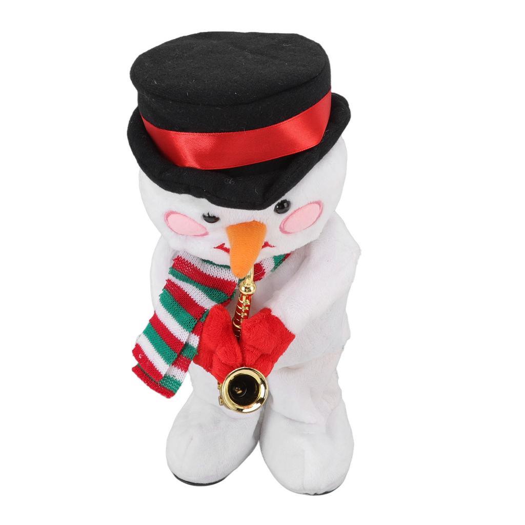 Elektrische Musik Weihnachtsspielzeugpuppe 8 Lieder Dauerspiel Tanzend Singend Leuchtend Schwingend Plüsch