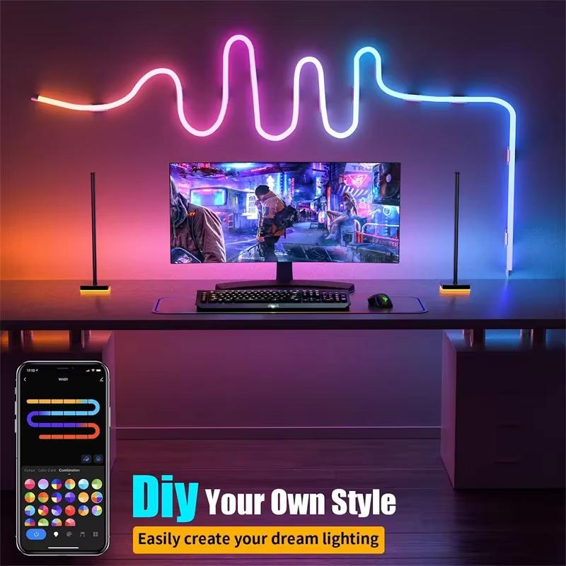 5M RGB LED Neon Led Strip Lights with APP and Remote Waterproof  Neon Rope Light for Bedroom Room Outdoors Decro