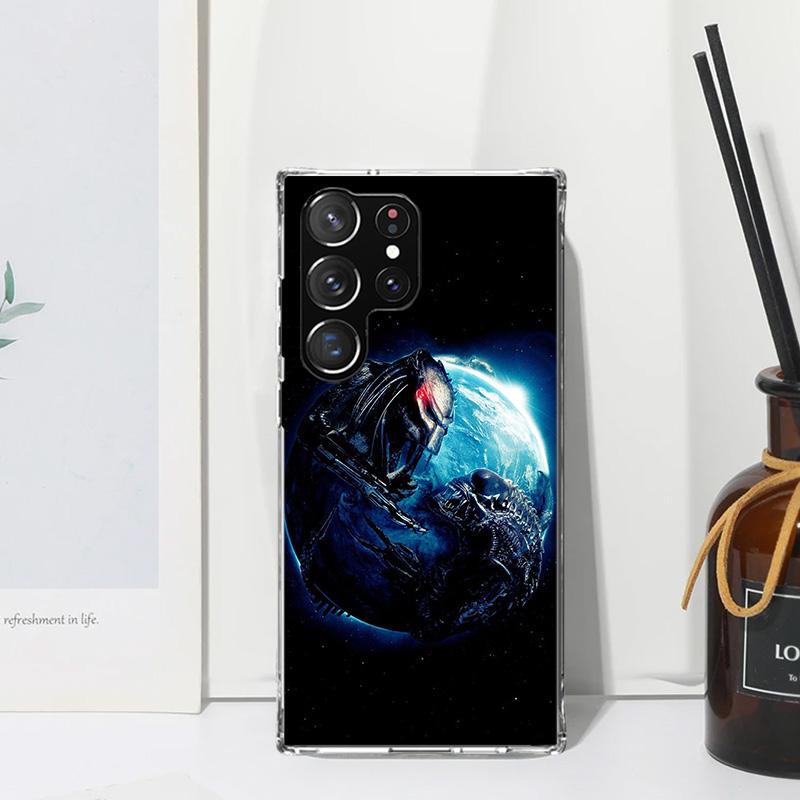 Alien Vs Predator Painted Phone Case For Samsung Galaxy S25 S24 S23 S22 Ultra S21 FE S20 Plus S10 + S10E Art Fundas Back Cover S