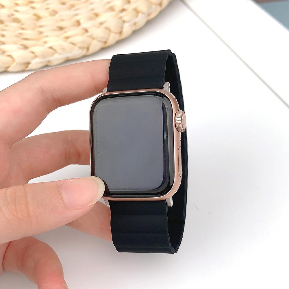 Einfaches MagnetverschlussbandFür Apple Watch Ultra 9 8 7 49mm 45mm 41mm Silikonband Für iWatch 6 5 4 SE 44mm 40mm 42mm