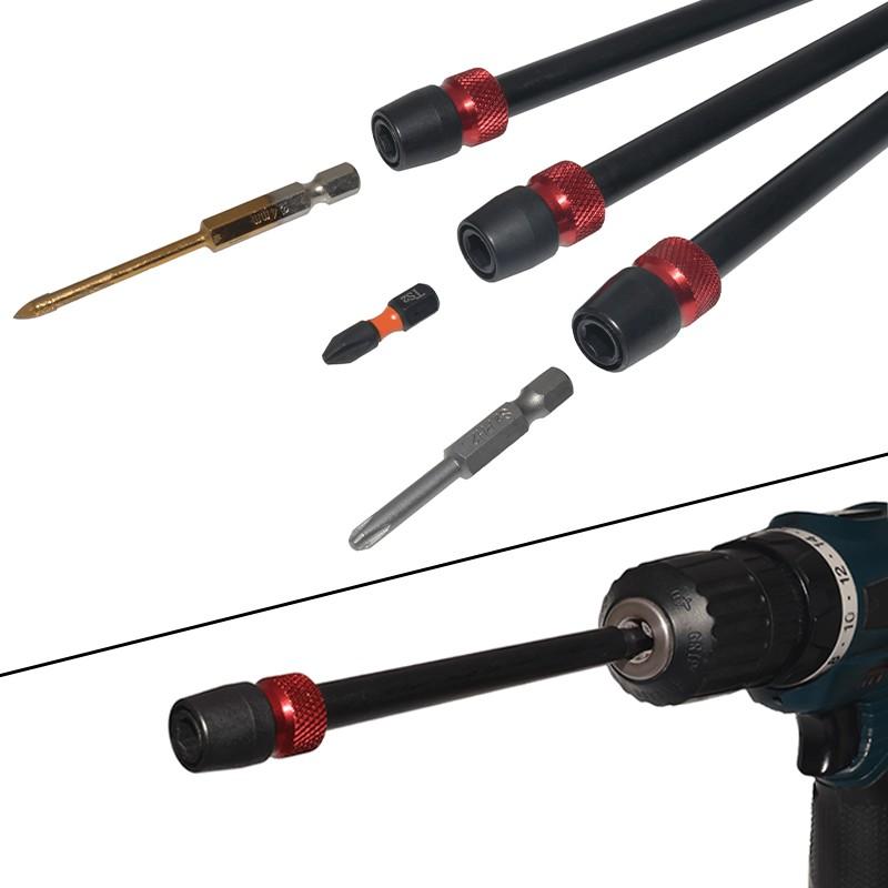 75/100/150/300mm Multiple Sizes 1/4Inch Hex Quick Release Electric Screwdriver Extension Bit Holder Drill Bit Rod Bar Hand Tools