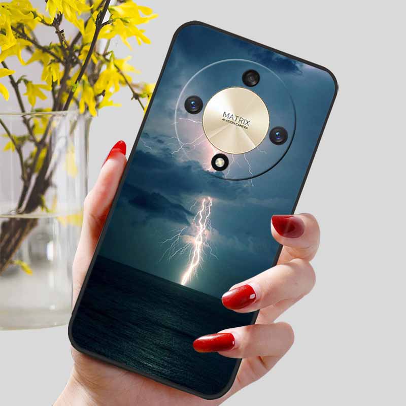 

For Honor Magic6 Lite 5G Case Black Silicone TPU Shockproof Soft Covers for Honor Magic 6 Lite Protect Funda Shells Magic6Lite Honor Magic6 Lite 5G
