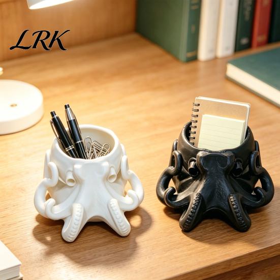 Unique Office Desk Storage 3D Printed Octopus Organizer, Dark Aesthetic Sculpture, Cute Modern Artistic Cup Tentacle Container, Birthday Gift, Vanity